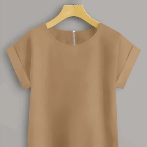 SHEIN Tops - BRAND NEW NWT Tan Camel Blouse 4XL (20)